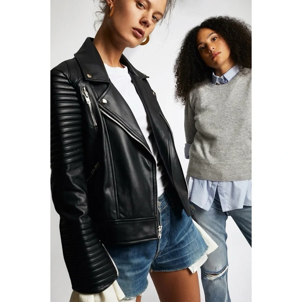 DAUNTLESS NYC | Vegan Leather Moto Biker Jacket in Black | S - Picture 3 of 14